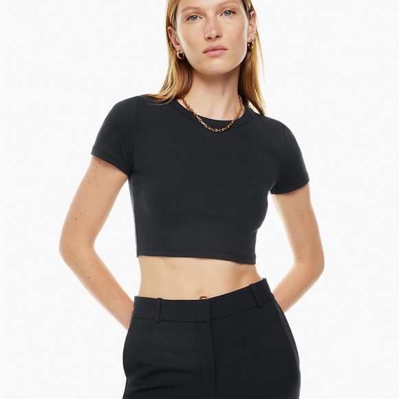 Aritzia BABTON Classic Black Crop Top size XS - Picture 1 of 1
